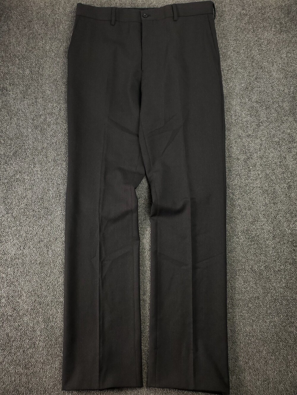 Ralph Lauren Black Label Dress Pants 34 Straight Wool Black Flat Front Italy